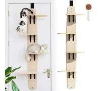 Over The Door Cat Perch & Climber with Multi-level Shelves for Cats to Play and Sleep