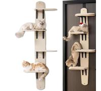 Over The Door Cat Shelf, High Load-Bearing Pet Perch for Jumping and Climbing, Multi-Level Cat Climber for Indoor Cats