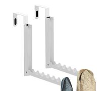 Over The Door Clothes Drying Rack - 2-piece Bathroom Door Towel Rack | Foldable Clothes Hanger with 6 Groves Over The Door for Coat Hats