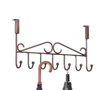 Over The Door Coat Hooks Heavy Duty 7 Hooks Long Arms Easy Reach | Behind The Door Organizer for Clothes, Coats, Robes, Bathrobes, Hats, Clothe, Bath Towels, Head Towels, Robe, Coat, Hat