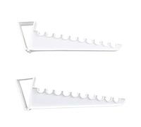 Over The Door Hanger 2pcs White Ironing Hooks Heavy Duty Over Door Coat Hanger Space Saving Durable Plastic Rack Holds Up to 10 Hangers of Clothes Towels Hats & Bags Organiser
