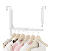 Over The Door Hangers, Over Door Hooks for Hanging, Small Space Dual Folding Portable Over Door Clothes Hanger for Clothes, Hats, Bags and Towels (1Pack,White(Update))