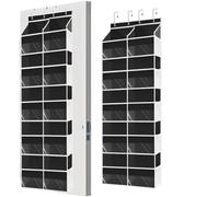 Over The Door Hanging Organizer, Multi Compartment Multi-Pocket Fabric Rack | Wardrobe Storage and Organization for Room Dorm Pantry Shower Room Bedroom Laundry Room Nursery Bathroom with m