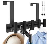 Over The Door Hook Door Hanger Stainless Steel Doors Hooks Without Drilling for Hanging Coats Towels Hats Clothes for Bedroom Bathroom Living Room Kitchen