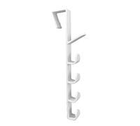 Over The Door Hook Hanger, Heavy-Duty Over Door Hanger - 5 Hooks, Over Door Hanger for Hanging Coat, Towel, Bag, Hat, Robe, Organizer Hooks for Living Room, Bathroom, Bedroom, Kitchen White