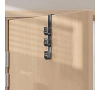Over-The-Door Hook, Vertical Over The Door Towel Rack, No Drilling/Space Saving, 3/4/5 Hook Over Door Hanger for Bedroom, Bathroom, Kitchen(Black,3 Hooks)