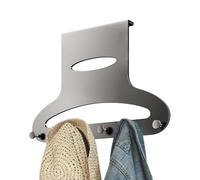 Over the Door Hooks, Bathroom Storage Rack, 16.54 Inch Behind Door Organizer with Support, Space Saving Hanging Hanger, Toilet Entrance Utility, Home Apartment Farmhouse Dormitory Storage Solution