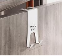 Over The Door Hooks, Cat Partton Hanger Organization for Door, Organization for Clothes, Hat, Keychain, Suitable for Kirtchen, Living Room, Bathroom (B,Hooks)