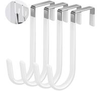 Over The Door Hooks - Duty Door Hooks for Hanging Towels, Coats Bags Clothes Bathroom Kitchen Starter Garland Hook, Rustproof Anti-Scratch Over Hangers (Fits Widths Up to 3.7cm)