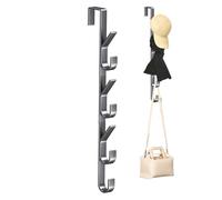 Over The Door Hooks,Over The Door Sturdy Carbon Steel Hooks - Multifunctional Clothes Hanger, Storage Hook for Clothes, Hats, Umbrellas, Scarves, Bags