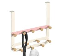 Over the Door Hooks | Towel Rack Holder with 5 Hooks Sorting, Heavy Duty Over The Towel Rack Serperie Coat Rack for Bedroom Kitchen Hanging Clothes Hanging
