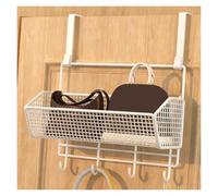 Over The Door Pantry Organizer with Wire Baskets and Hooks, Storage Solution for Cabinets, Back of Door Organizer, Space-Saving Design, Multi-Functional