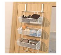 Over The Door Pantry Organizer with Wire Baskets and Hooks, Storage Solution for Cabinets, Back of Door Organizer, Space-Saving Design, Multi-Functional