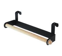 Over the Door Paper Towel Holder, 9x3x2 Inch Thicken Hanging Storage Rack for Kitchen, Bathroom, Sturdy & Space-Saving, Black