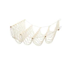 Over The Door Plush Storage, Boho 4-Layer Stuffed Animal Organizer, 45-Inch Vertical Toy Net for Nursery, Durable Mesh Hanging Storage for Playroom Bedroom, Kids Room Toy Holder with Large Capacity