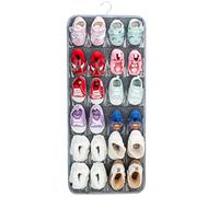 Over The Door Shoes Organizer for 12 Pairs of Baby Shoes Boys Girl, Hanging Baby Shoe Organizer with Hanger(Felt Material-Grey)