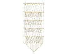 Over the Door Stuffed Animal Storage, 4-Layer Large Capacity Stuffed Toy Hammock Organizer, Versatile Plush Toy Holder, Boho Hangable Plush Doll Storage Net for Bedroom Nursery Playroom Living Room