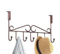 Over The Door Towel Rack Heavy Duty, Seven Hooks, Long Arms, Easy Reach | Over Door Hanger Holder for Clothes Coats Bath Head Cloths Robes Bathrobe Bathroom Accessories Organizer Space Saving Susp