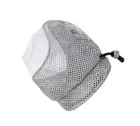 Over-the-Head Cover for Cats, Small Size Gray Washed Cloth Mesh Cover, Adjustable Opening for Bites, Meows, Licking, Eating, & Easy Treatment Application, for Grooming, Nail Trimming, Bathing