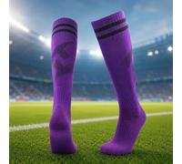 Over The Knee Athletic Socks Polyester Blend for Soccer Football, 1 Pair | Calf-length tube sock with reinforced heel and toe for added durability during team sports and training sessions