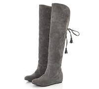 Over The Knee Boots Women's Warm Snow Boots Shoes Thicken High Heel Shoes Western Cowboy Riding Knight Boots Equestrian Shoes,Red-39