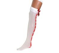 Over the Knee Stockings - Nurse, Red crosses down back