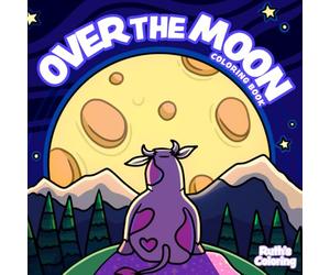 Over The Moon Square Coloring Book, Hand Drawn Illustrations, Relaxing Bold Lines, Good for All Ages (Easy Coloring Books)