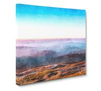 Over the Mountains in Poland Canvas Print | Gallery Wrapped 30mm Frame Wall Art | 20x20 inches | Ready to Hang | Abstract Landscape Picture | Living Room Bedroom Lounge Office
