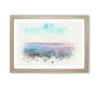 Over the Mountains in Poland in Abstract Framed Print | A2 Oak Framed Wall Art | Ready to Hang | Abstract Landscape Picture | Living Room Bedroom Lounge Office