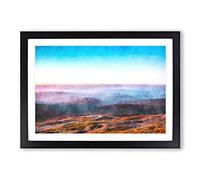 Over the Mountains in Poland Painting Framed Print | A2 Black Framed Wall Art | Ready to Hang | Modern Landscape Picture | Living Room Bedroom Lounge Office