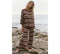 Over The Rainbow Sweater Set by free-est at Free People in Chocolate Combo, Size: XS - female