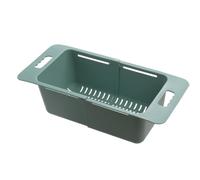 Over The Sink Colander - Adjustable Colander Basket, Vegetable Washing Basket for Food, Kitchen Strainer Tool, Reinforced- Body with High-Flow Drainage, Food Preparation Tool for Rinsing