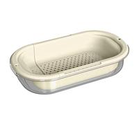 Over The Sink Colander | Kitchen Drainer for Food | Fruit Colander for Berry Rinsing Pasta Draining Dish Drying Kitchen Sink Apartment RV Camping Salad Prep