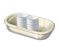 Over The Sink Colander - Kitchen Noodle Strainer,Fruit Colander for Vegetable Washing Pasta Draining Salad Prep Dish Drying Kitchen Sink Apartment RV