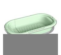 Over The Sink Colander - Kitchen Noodle Strainer | Space-Saving Basket for Vegetable Washing Pasta Draining Berry Rinsing Dish Drying