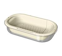 Over the Sink Colander | Over the Sink Strainer Basket - Versatile Kitchen Colander, Quick Drain Fruit Cleaner Basket for Home Cooking Meals Preparation Dishwashing