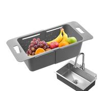 Over the Sink Colander - Retractable Drainer Basket for Kitchen, for Draining Vegetables, Fruits, Pasta, Tomatoes, as well as Kitchen Food, Freezer, Sink and Household