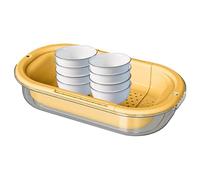 Over the Sink Colander - Retractable Food Strainer Basket | 13.38 - 17.32 Inch Space-Saving Design | Food Grade Kitchen Tool for Pasta, Berry Rinse, Wash, Dish Drying