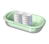 Over the Sink Colander - Retractable Food Strainer Basket | 13.38 - 17.32 Inch Space-Saving Design | Food Grade Kitchen Tool for Pasta, Berry Rinse, Wash, Dish Drying