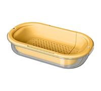 Over The Sink Colander | Retractable Food Strainer - Space-Saving Basket for Berry Rinsing Vegetable Washing Pasta Draining Dish Drying Camping Apartment
