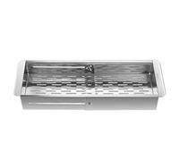 Over The Sink Colander Strainer Basket Stainless Steel- Wash Vegetables and Fruits, Drain Cooked Pasta - Extendable