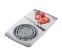 Over The Sink Cutting Board, Cutting Board with Strainer, Retractable Colander Strainer, Cutting Board with Retractable Colander and Strainer for Chopping and Rinsing (1 Piece)