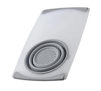 Over the Sink Cutting Board - Portable Kitchen Card, Extendable Colander Tray, Overcome Cutting with Drain Basket and Storage Containers for Chopping, Washing Fruit