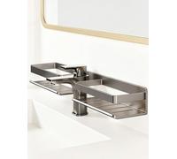 Over the Sink Shelf, No-Drill Storage Rack for Toiletries and Skincare, Rust-Proof Carbon Steel, Fits Most Faucets, Compact Design for Kitchen and Bathroom