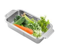 Over The Sink Strainer - Adjustable Kitchen Sink Drying Rack | Draining Strainers Stopper Basket Colander for Washing Food Home Bathroom Counter Fruit