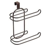 Over The Tank Toilet Paper Holder Iron Metal Hanging Toilet Paper Holder Sturdy Functional Tissue Roll Rack for Home Bathroom Storage and Organization Black