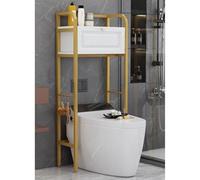 Over-The-Toilet Bathroom Storage Rack, Sturdy Metal Frame with Open Shelves, Heavy Duty Stand for Bathroom and Laundry Room Organization