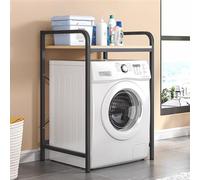 Over The Toilet Rack Shelf - Space-Saving Bathroom Laundry Stand White Single Layer Shelving Unit for Washing Machine and Storage