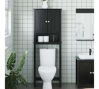 Over-the-Toilet Storage BERG Black 60x27x164.5 cm Solid Wood
