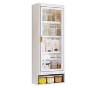 Over The Toilet Storage Cabinet, Wall Mounted Bathroom Medicine Cabinet with Closed Cupboards and Spice Box, 3-Tier Steel Cosmetic Storage Locker